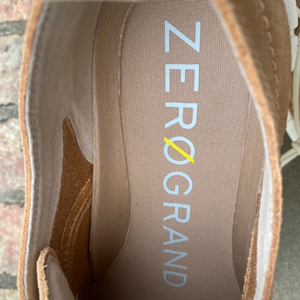 Cole Haan Zerogrand Stitchout Oxford shoes beige ivory suede 11M